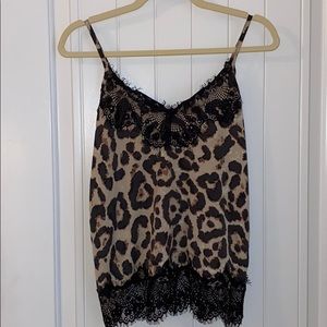 Cheetah & Lace Tank Top, XS , EXCELLENT condition